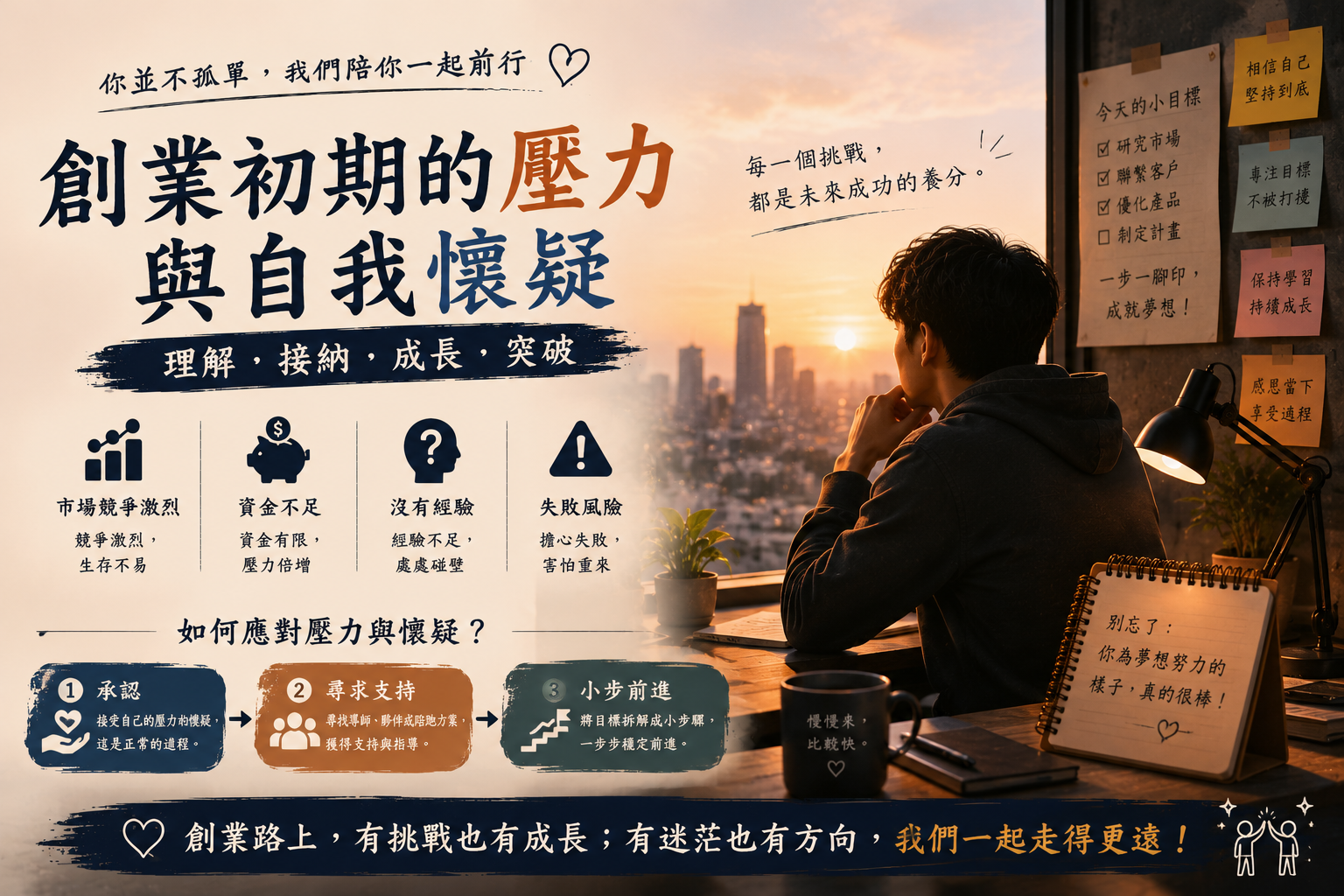 創業者的長期壓力與自我懷疑：陪你走過創業初期的迷茫