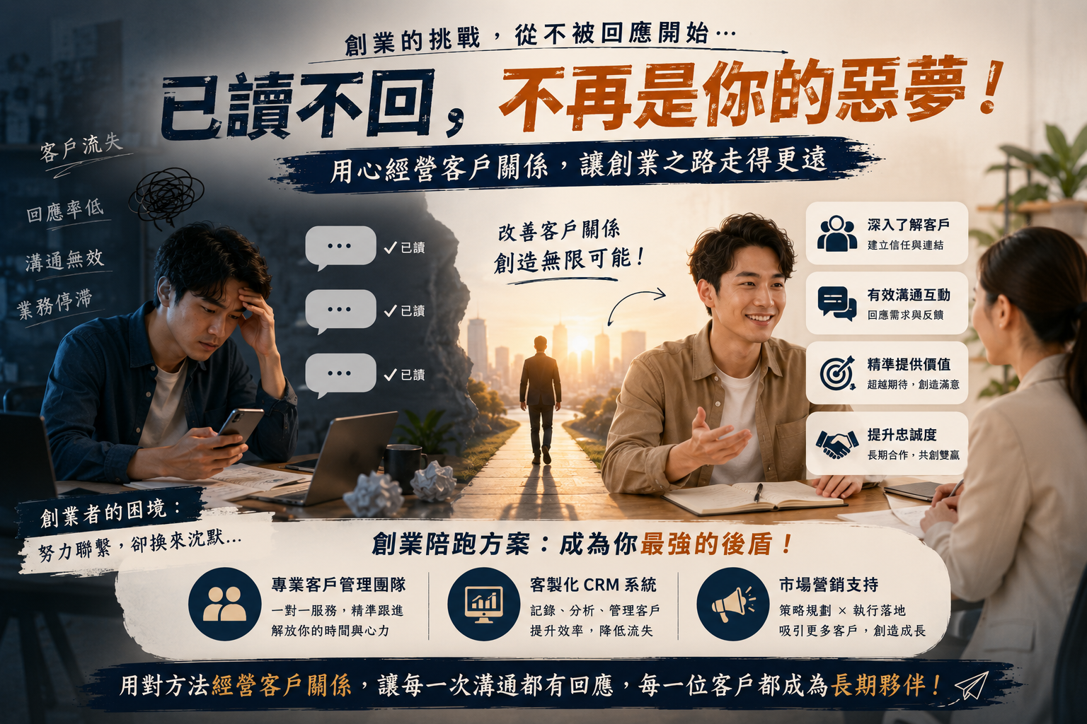 創業者的惡夢：已讀不回與客戶流失的危機