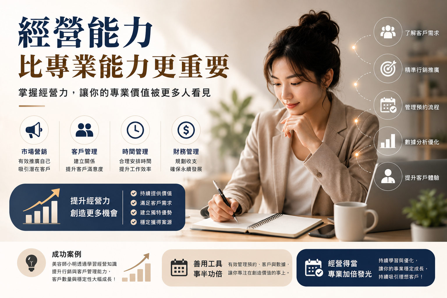 為什麼有些人技術精湛，卻始終接不到案？學會經營能力比專業能力更重要