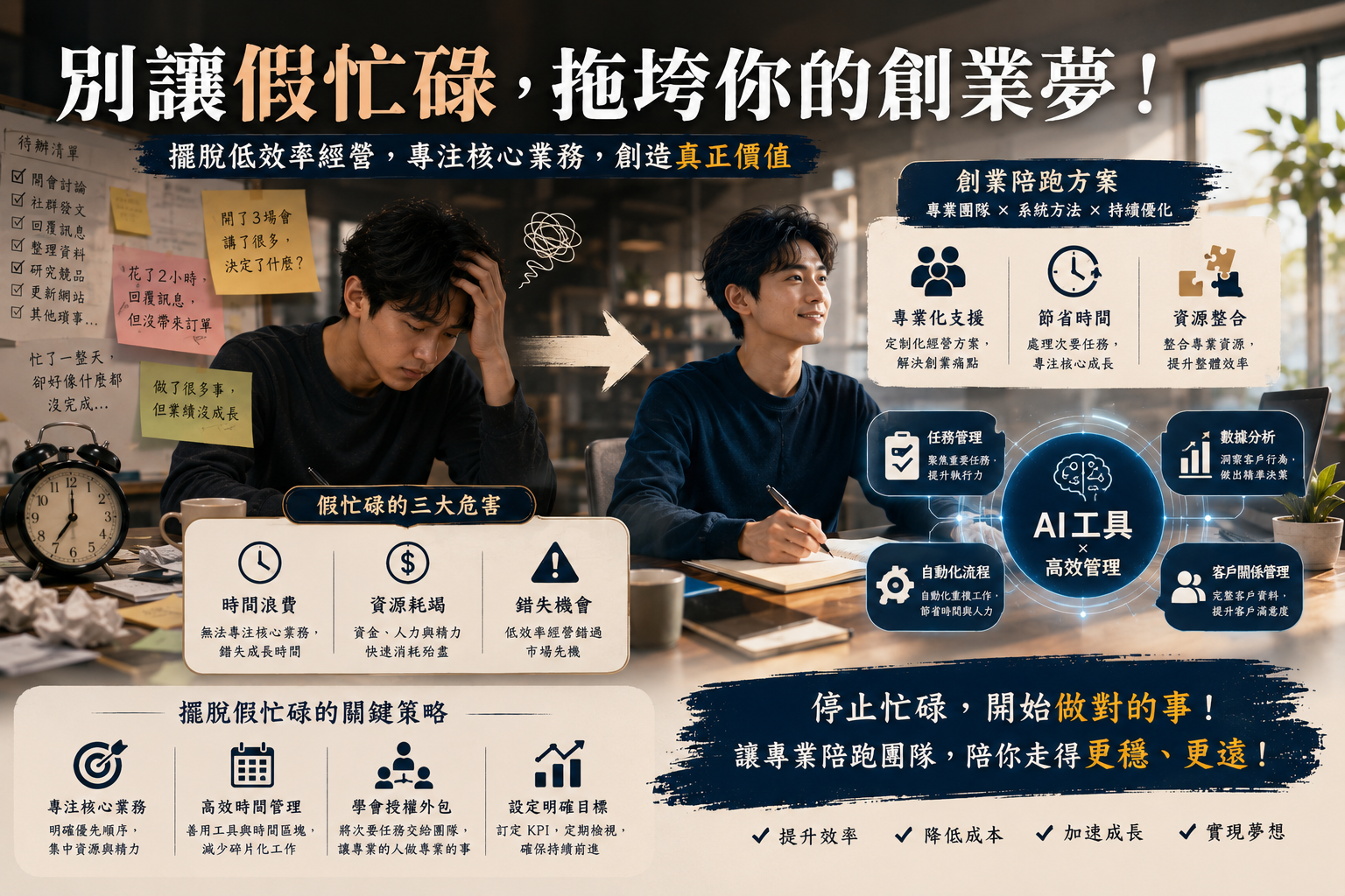 擺脫假忙碌：創業者必讀的低效率經營解剖