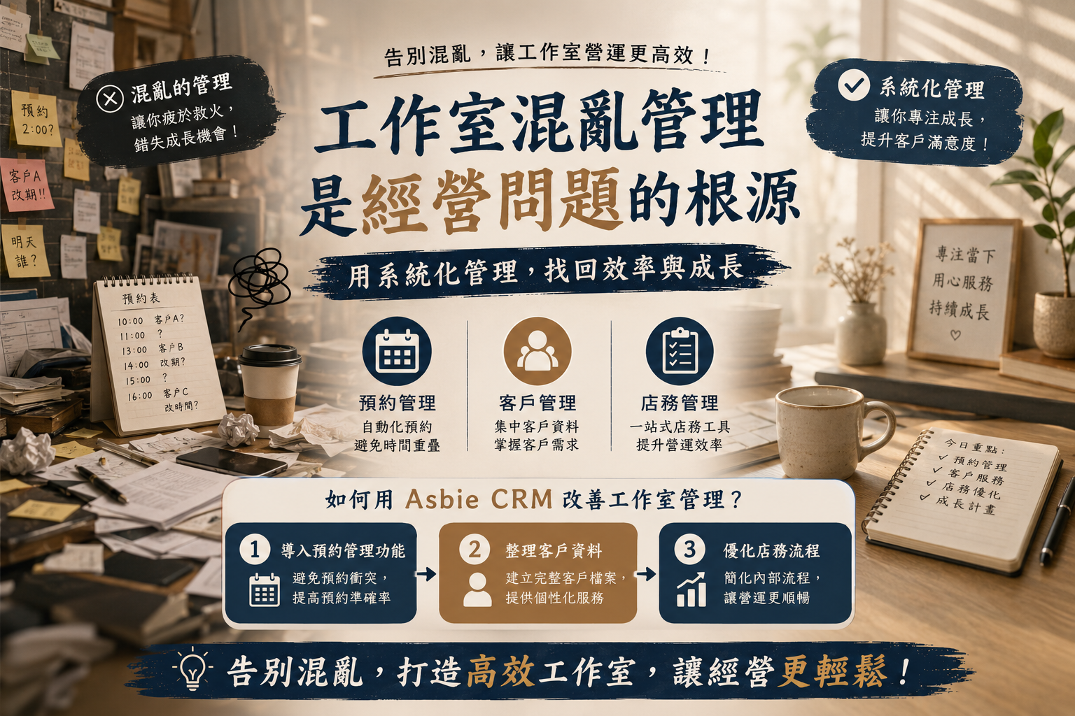 工作室混亂管理：如何化解經營困局？